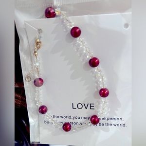 14 K gold field Fresh water pearls Swarovski crystals